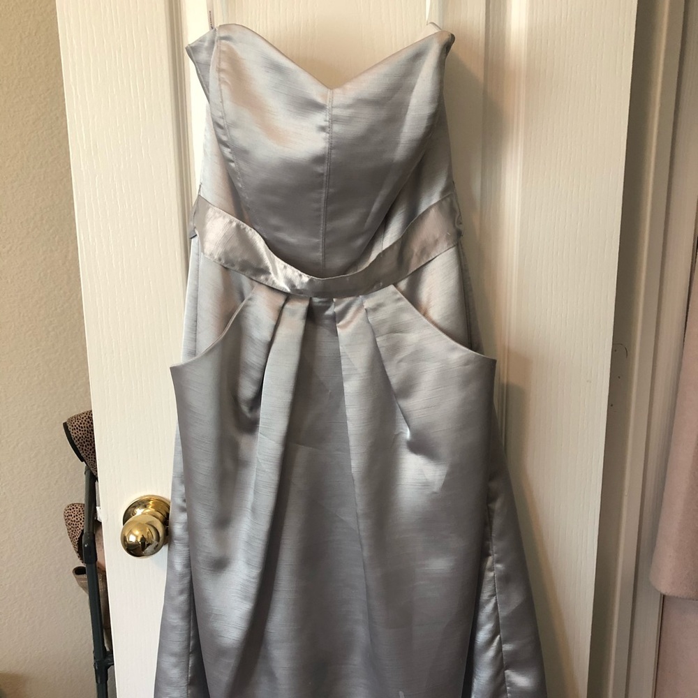 Strapless silver semi-formal dress (NWOT)